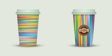 İki kahve fincanı illüstrasyon vektör