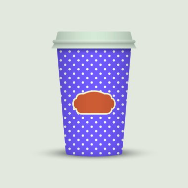 yaratıcı kahve Kupası şablonu açık renkli üzerinde 