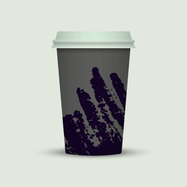 Suluboya kahve Kupası yaratıcı tasarım götürün.