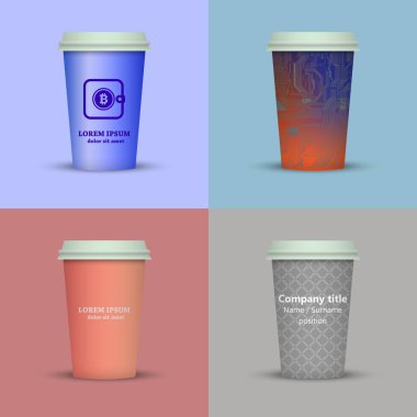 Yaratıcı dizi kahve kupaları tasarım götürün.