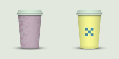 İki kahve fincanı illüstrasyon vektör