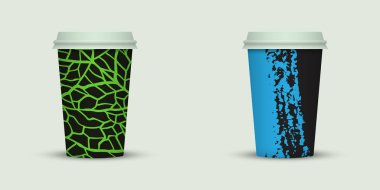 Suluboya götürün kahve fincanı yaratıcı tasarım.