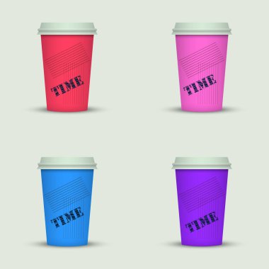 Yaratıcı dizi kahve kupaları tasarım götürün.