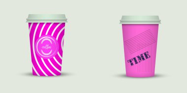 Yaratıcı tasarım için kahve bardakları götürün.