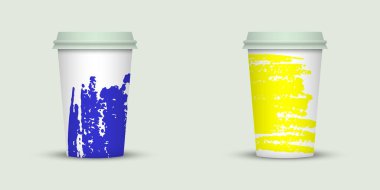 Yaratıcı tasarım için kahve bardakları götürün.