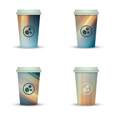 Yaratıcı dizi kahve kupaları tasarım götürün.