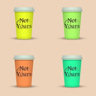 Yaratıcı dizi kahve kupaları tasarım götürün.