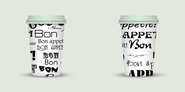 açık renkli yaratıcı kahve kupaları şablonu 