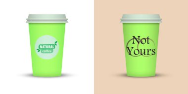 Yaratıcı tasarım için kahve bardakları götürün.