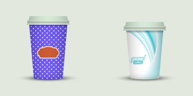 açık renkli yaratıcı kahve kupaları şablonu 
