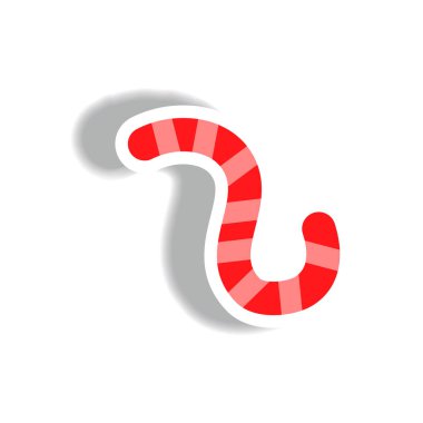 kağıt etiket tarzı böcek tırtıl