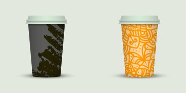 Suluboya götürün kahve fincanı yaratıcı tasarım.