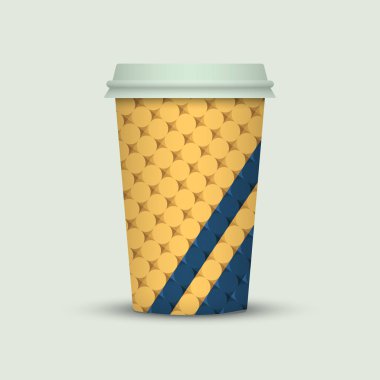 yaratıcı kahve Kupası şablonu açık renkli üzerinde 