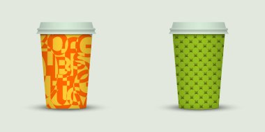 İki kahve fincanı illüstrasyon vektör 