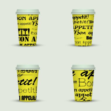 yaratıcı cappuccino kahve fincan seti