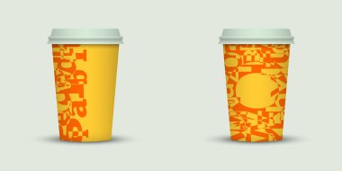 İki kahve fincanı illüstrasyon vektör