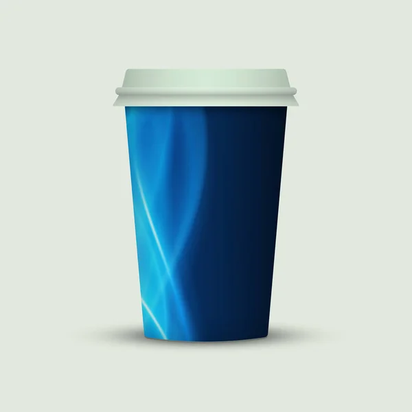 Kreative Kaffeetasse Vorlage Auf Hellem Hintergrund — Stockvektor