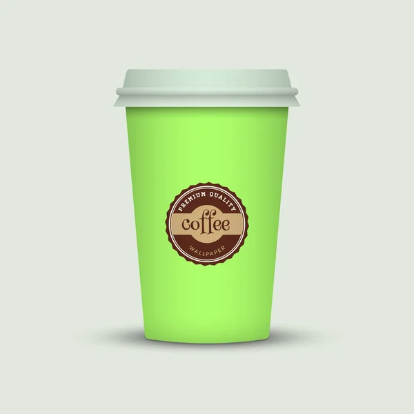 明るい背景にカラフルなコーヒー カップ — ストックベクタ