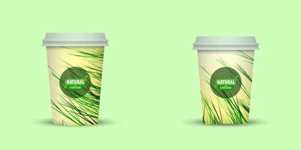 Plantilla Creativa Taza Café — Vector de stock