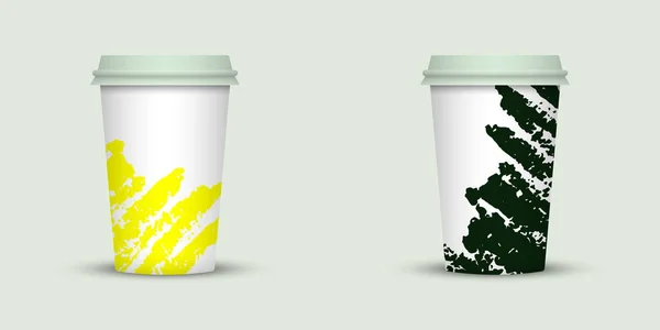 Creative Design Dla Zabrać Filiżanek Kawy — Wektor stockowy