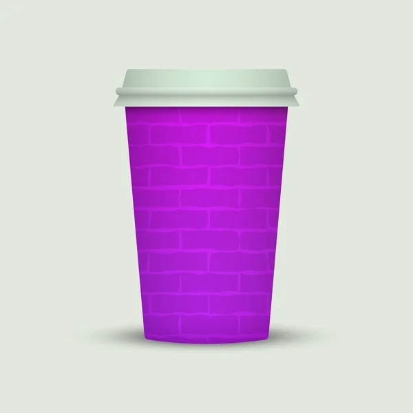 Conception Créative Pour Emporter Tasse Café — Image vectorielle