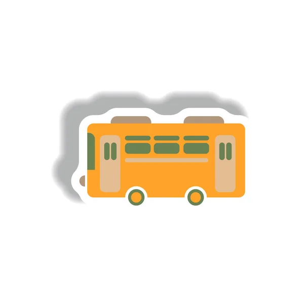 Стильная Икона Стиле Ретро Автобус — стоковый вектор
