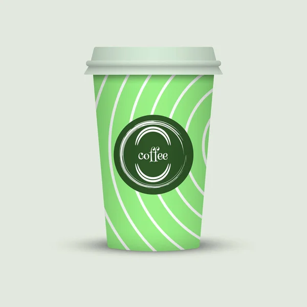 Diseño Creativo Taza Café Para Llevar — Vector de stock