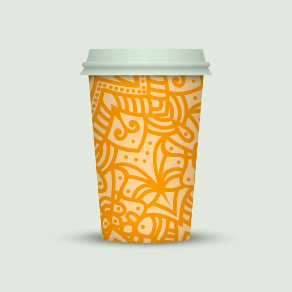 Creative Design Take Away Coffee Cup — Stock Vector