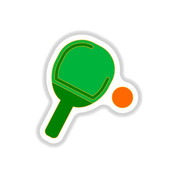 ping pong raket kağıt etiket tarzı