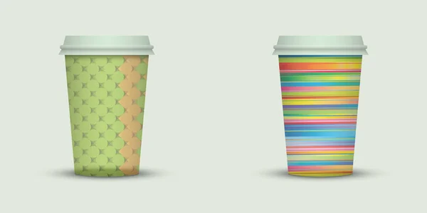Two Coffee Cups Vector Illustration — Stock Vector