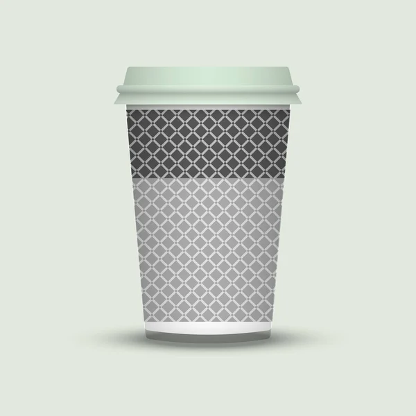 Plantilla Creativa Taza Café Sobre Fondo Claro — Vector de stock