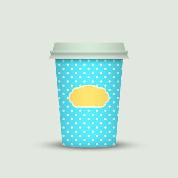 Creative Coffee Cup Template Light Background — Stock Vector