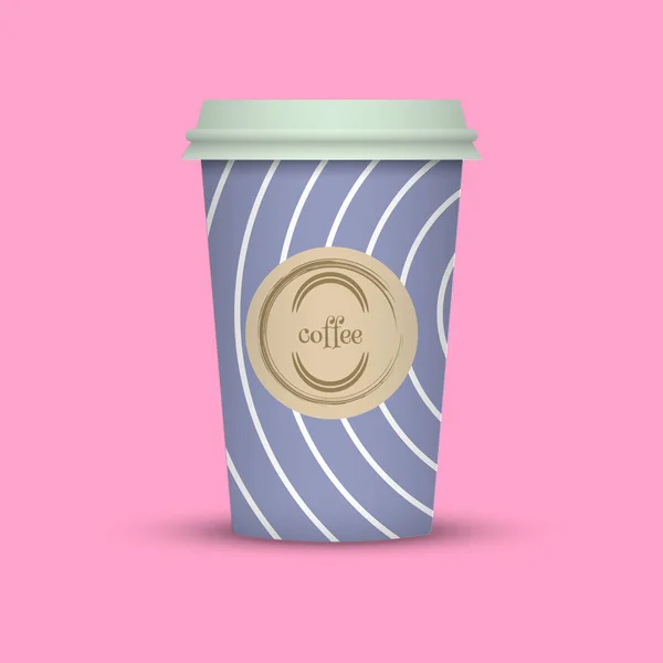 Kreatives Design Für Kaffeetassen Zum Mitnehmen — Stockvektor