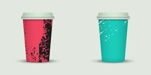 Design Criativo Para Tirar Xícaras Café — Vetor de Stock