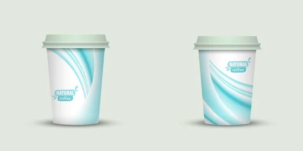 Plantilla Tazas Café Creativo Sobre Fondo Claro — Vector de stock