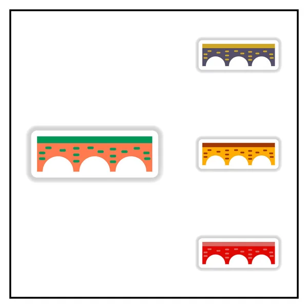 Kolekcja Kamienia Łuk Most Białym Tle — Wektor stockowy
