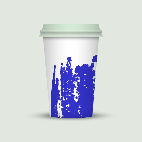 Tasse Café Colorée Sur Fond Clair — Image vectorielle