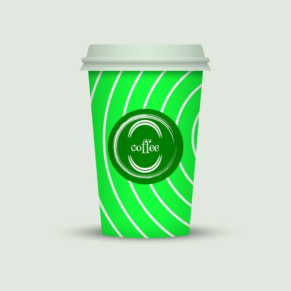 Design Creativo Portare Tazza Caffè — Vettoriale Stock