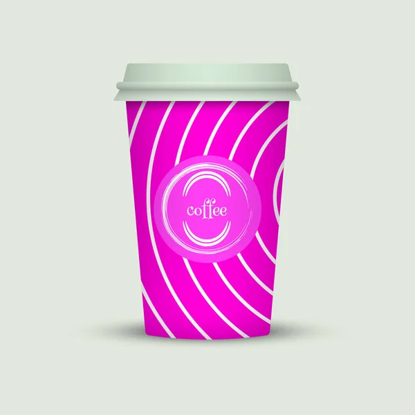 Kreatives Design Für Kaffeetassen Zum Mitnehmen — Stockvektor