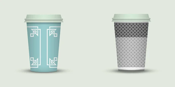 两个咖啡杯矢量插图 — 图库矢量图片
