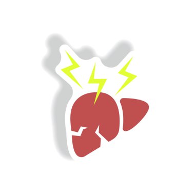 Sıtma belirtileri kağıt etiket tarzı organları üzerinde