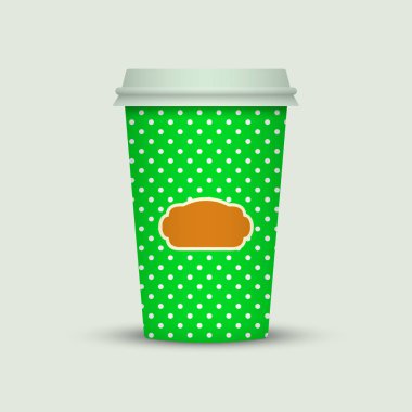 yaratıcı kahve Kupası şablonu açık renkli üzerinde 