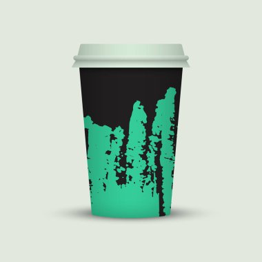 Suluboya kahve Kupası yaratıcı tasarım götürün.