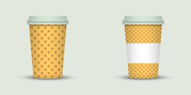 İki kahve fincanı illüstrasyon vektör