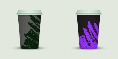 Yaratıcı tasarım için kahve bardakları götürün.