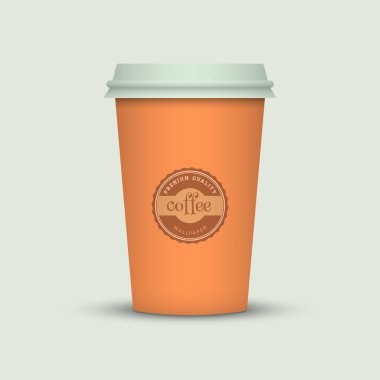 Işık arka plan üzerinde renkli kahve fincanı