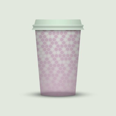 yaratıcı kahve Kupası şablonu açık renkli üzerinde 
