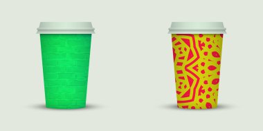 Suluboya götürün kahve fincanı yaratıcı tasarım.