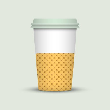 yaratıcı kahve Kupası şablonu açık renkli üzerinde 