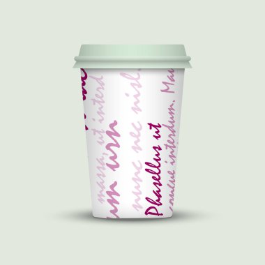 Işık arka plan üzerinde renkli kahve fincanı